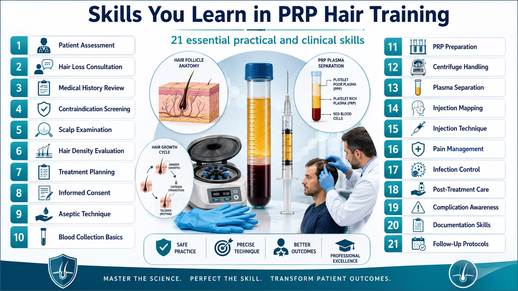 Skills You Learn in PRP Hair Training